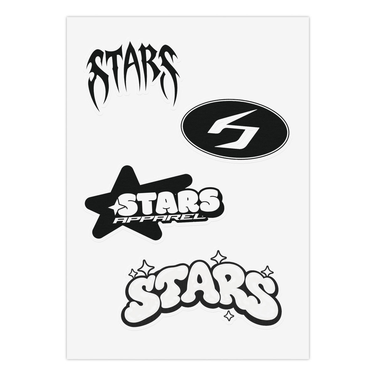 Stars Logo Sticker Sheet