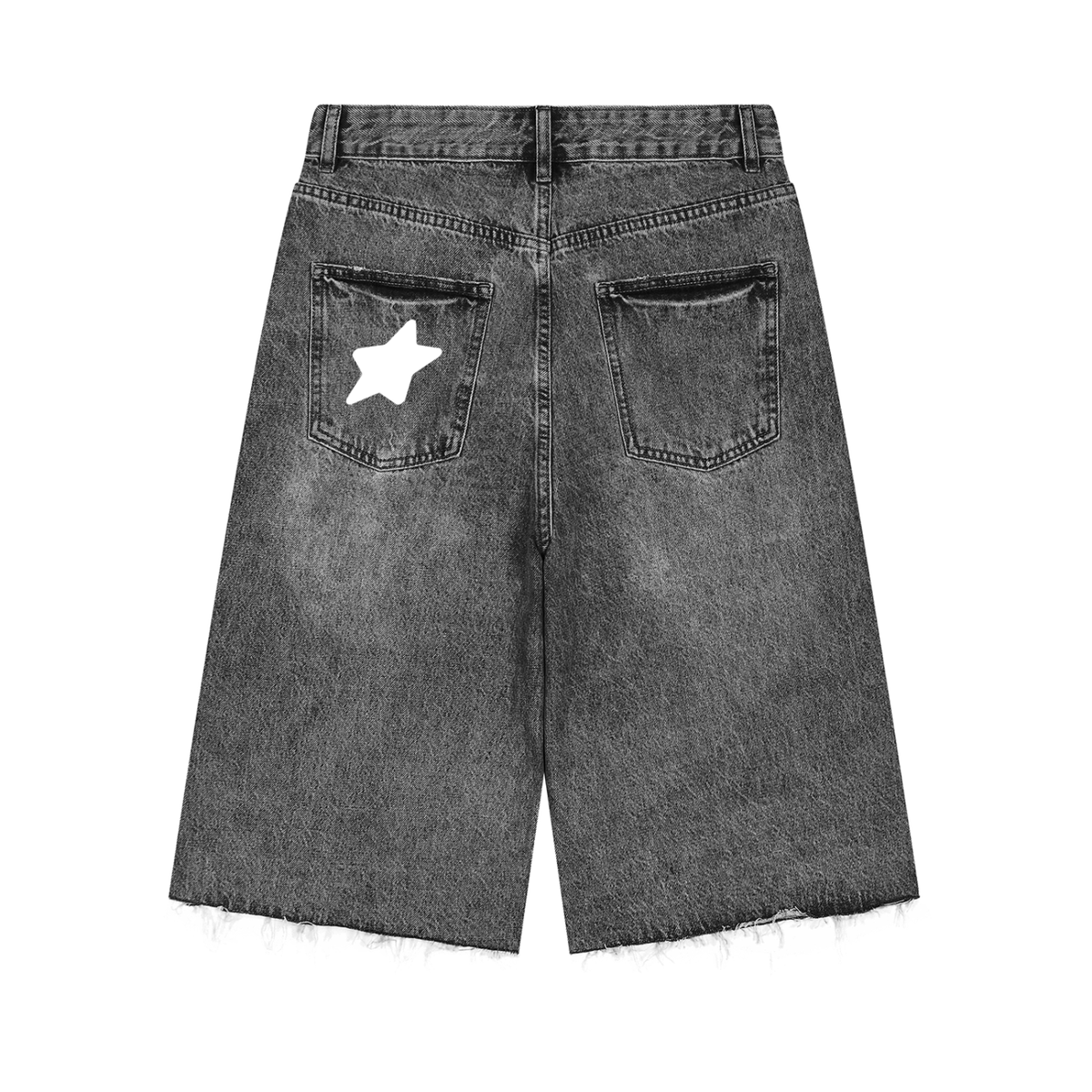 Stars Vintage Wide Leg Denim Shorts