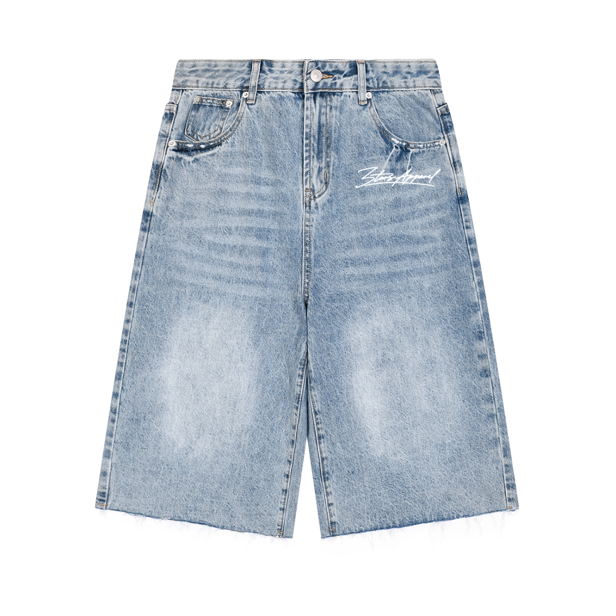 Stars Vintage Wide Leg Denim Shorts