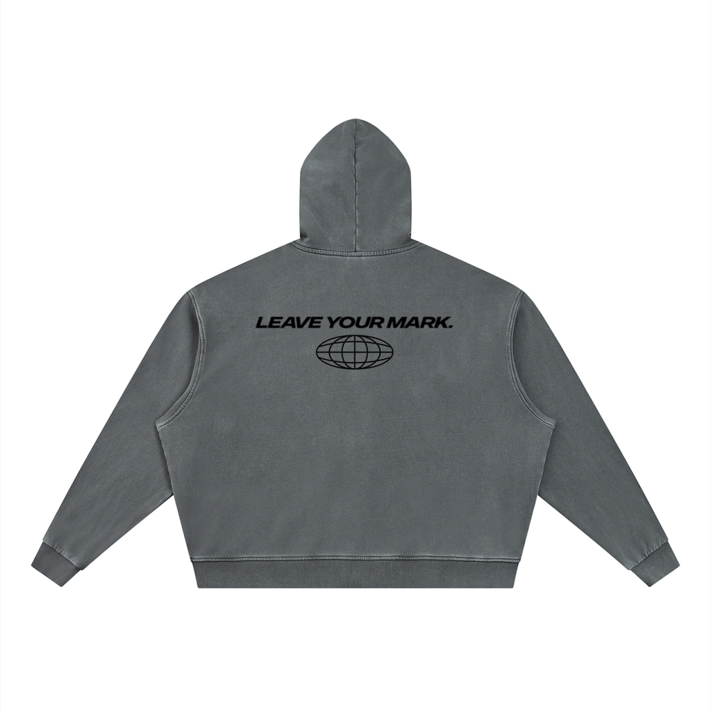 Stars White Boxy Hoodie