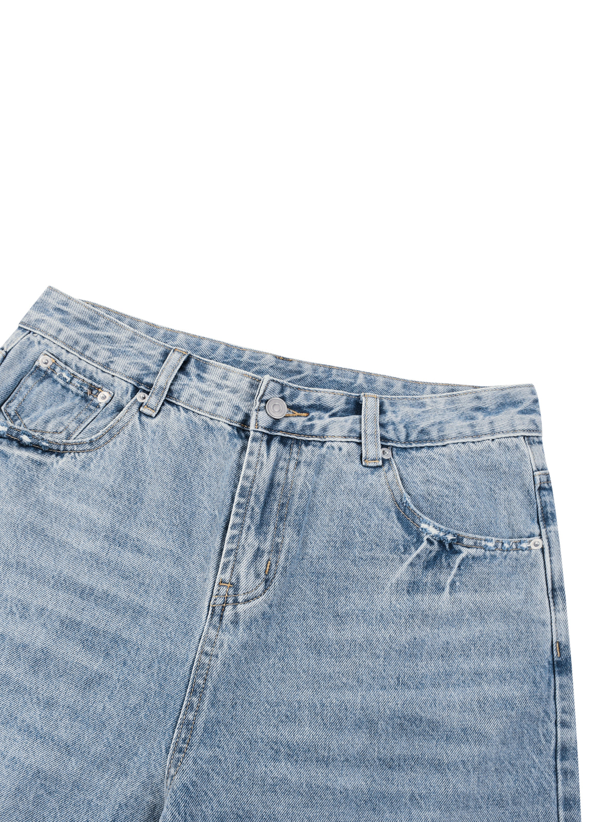 Stars Vintage Wide Leg Denim Shorts
