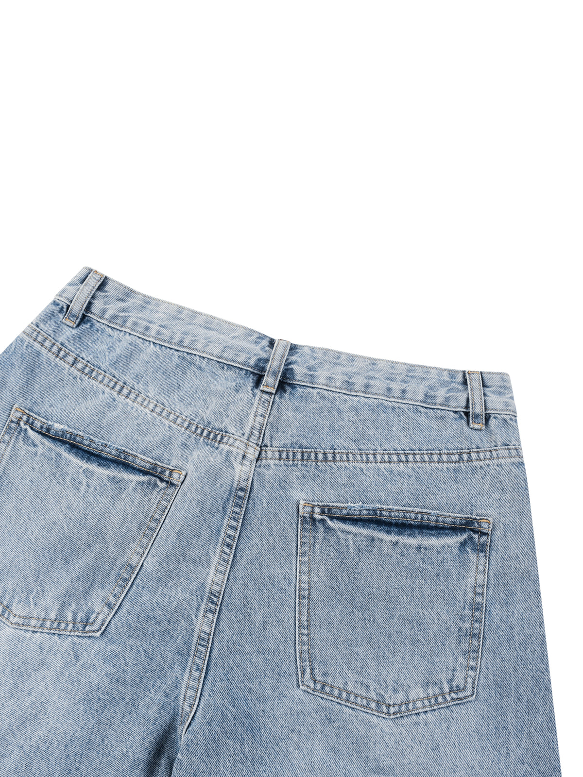 Stars Vintage Wide Leg Denim Shorts