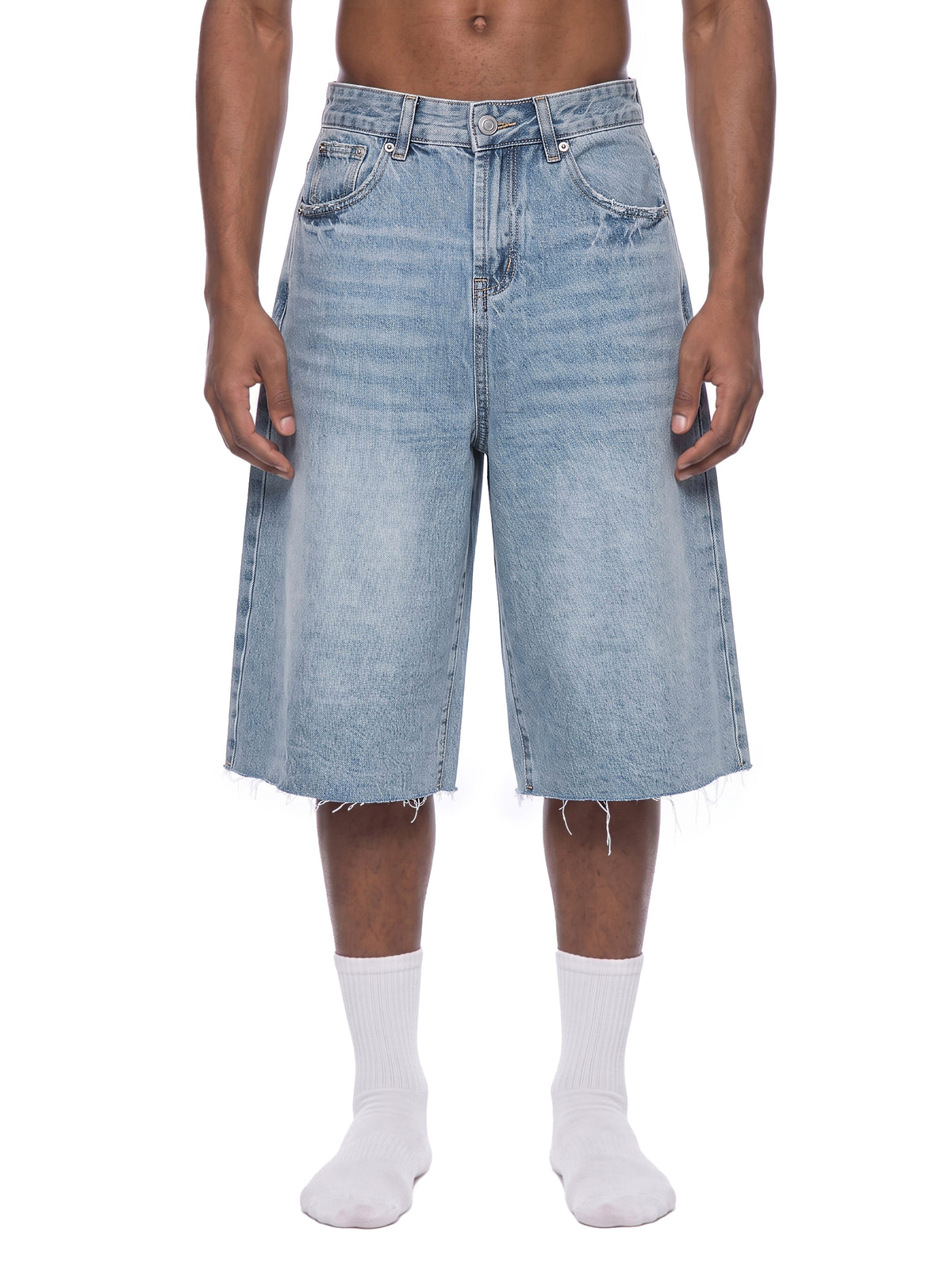 Stars Vintage Wide Leg Denim Shorts