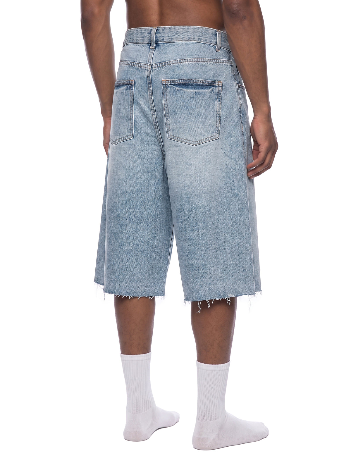 Stars Vintage Wide Leg Denim Shorts